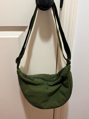 Uniqlo Olive Green Crescent Crossbody  Bag